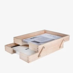 Letter Tray A4 2pcs Wood -Heimtextilien Geschäft 401249 29258