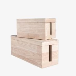Kabelbox Holz Klein -Heimtextilien Geschäft 401261 29248