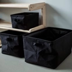 Korb Faltbar Groß Schwarz -Heimtextilien Geschäft 401268 30619