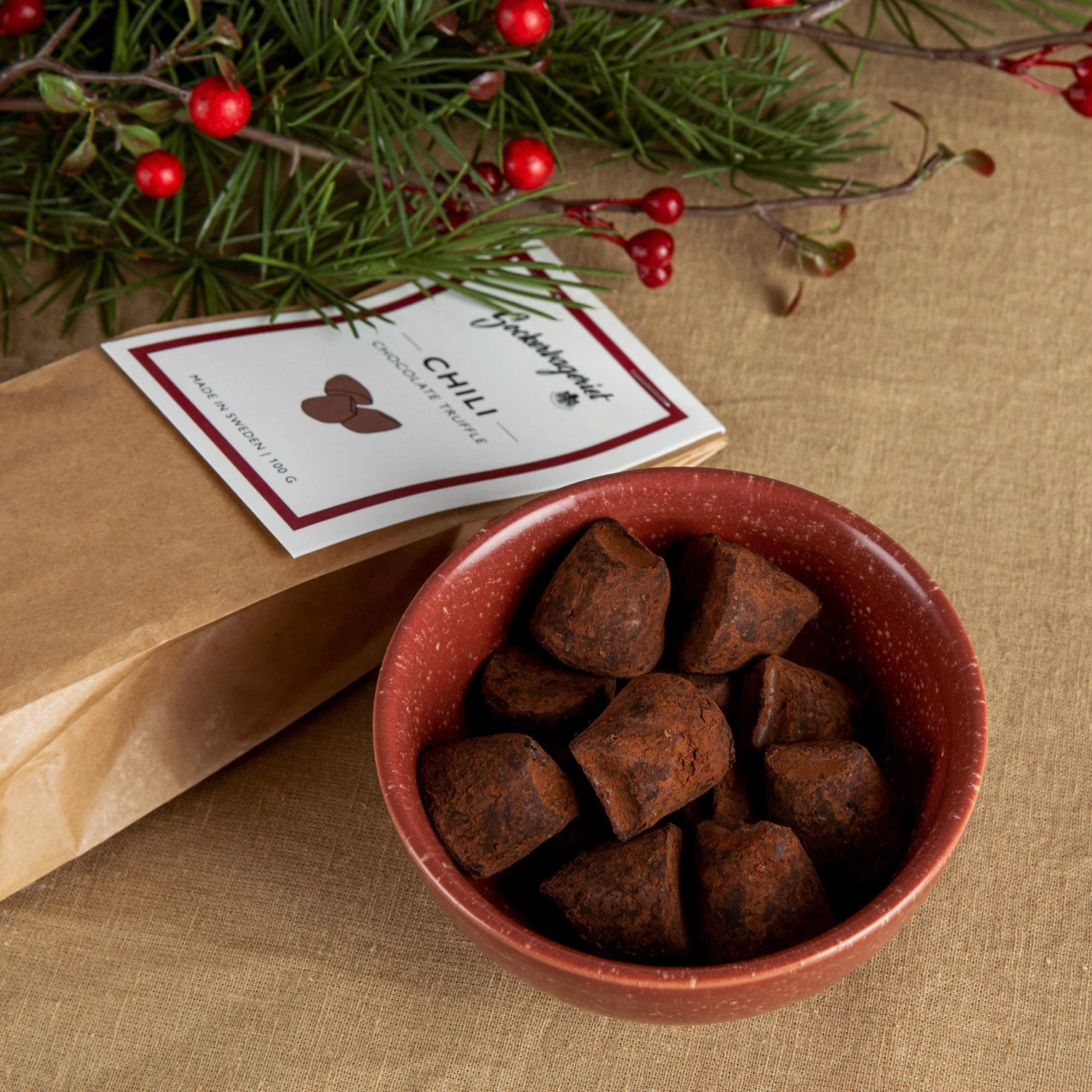 Trüffel Aus Zartbitterschokolade Chili 4 Trüffel Aus Zartbitterschokolade Chili – Bild 2