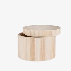 Box Rund Natur Ø 22 Cm -Heimtextilien Geschäft 401308 30198