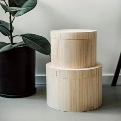 Box Rund Natur Ø 22 Cm -Heimtextilien Geschäft 401308 35561
