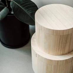 Box Rund Natur Ø 27 Cm -Heimtextilien Geschäft 401309 35562