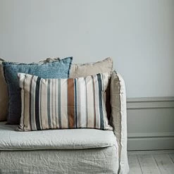 Cushion Rib Stripe 40x60 Blue/Beige 9 Cushion Rib Stripe 40x60 Blue/Beige -Heimtextilien Geschäft 401351 31392