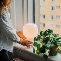 Tischlampe Opal Weiß -Heimtextilien Geschäft 401354 31149