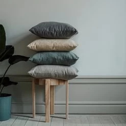 Kissen Leinen-Mix 50 X 50 Grau -Heimtextilien Geschäft 401367 31409