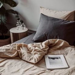 Bettbezug Bio-Baumwolle 140 X 200 Sand 11 Bettbezug Bio-Baumwolle 140 X 200 Sand -Heimtextilien Geschäft 401438 32225