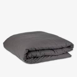 Bettbezug Bio-Baumwolle 150 X 200 Dunkelgrau