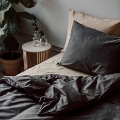 Bettbezug Bio-Baumwolle 150 X 200 Dunkelgrau 13 Bettbezug Bio-Baumwolle 150 X 200 Dunkelgrau -Heimtextilien Geschäft 401443 32228