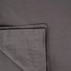 Bettlaken Bio-Baumwolle 150 X 250 Dunkelgrau -Heimtextilien Geschäft 401447 31683