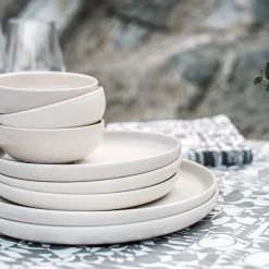 Teller Bruno Steingut 22 Cm Creme -Heimtextilien Geschäft 401458 34159