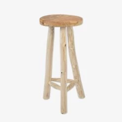 Hocker Hoch Teak H 63 Cm Ø 30 Cm