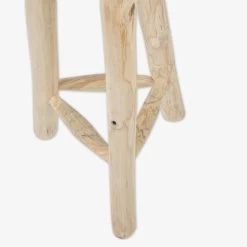 Hocker Hoch Teak H 63 Cm Ø 30 Cm -Heimtextilien Geschäft 401474 32270