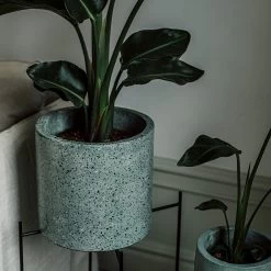 Pot Cement Terrazzo Ø27 Eucalyptus