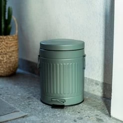 Pedal-Eimer Metall 5 L Agavegrün -Heimtextilien Geschäft 401566 32836