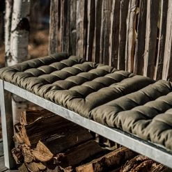 Sitzkissen Lang Dunkel Khaki Grün -Heimtextilien Geschäft 401699 33839