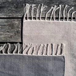 Teppich Baumwolle 70 X 200 Dunkelgrau -Heimtextilien Geschäft 401706 34782