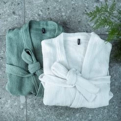 Bademantel Waffelstruktur Weiß Einheitsgröße 13 Bademantel Waffelstruktur Weiß Einheitsgröße -Heimtextilien Geschäft 401755 32837