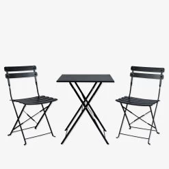 Café-Set Metall Schwarz