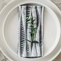 Serviette Stig Lindberg Korrugalion Grau -Heimtextilien Geschäft 401879 34153