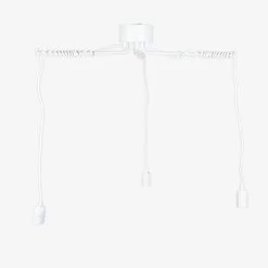 Lampenaufhängung 3 Arme Weiß