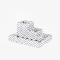 Schreibtischset Stig Lindberg Domino 4er-Pack Hellgrau -Heimtextilien Geschäft 401932 35351