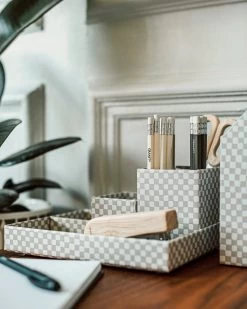 Schreibtischset Stig Lindberg Domino 4er-Pack Hellgrau -Heimtextilien Geschäft 401932 36488