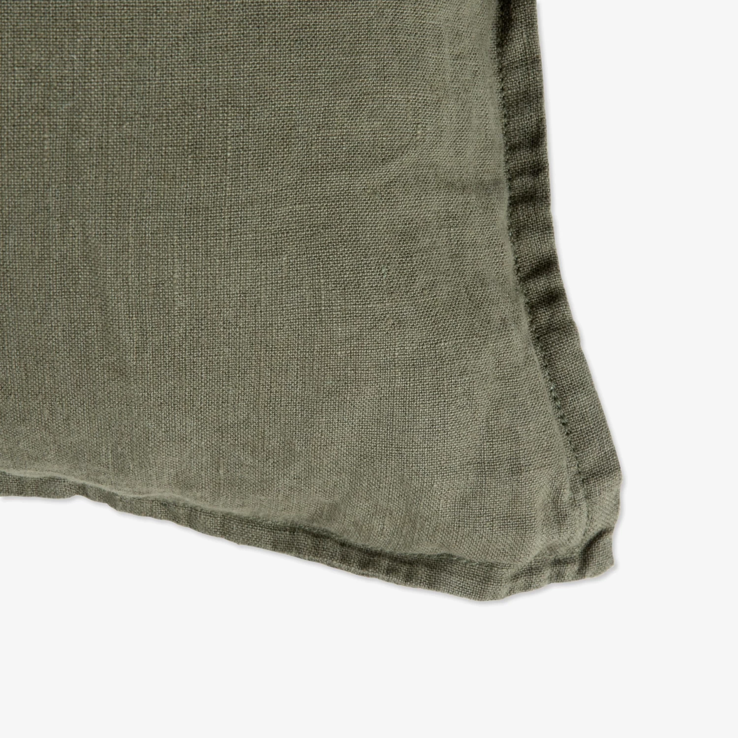 Kissen Leinen 50 X 70 Dunkel Khaki Grün 5 Kissen Leinen 50 X 70 Dunkel Khaki Grün – Bild 3