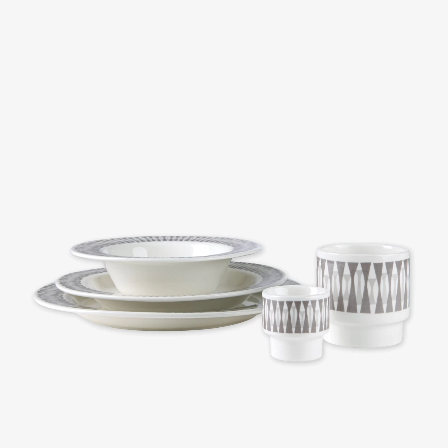 Teller Stig Lindberg Diabolo Tief 18 Cm Grau 6 Teller Stig Lindberg Diabolo Tief 18 Cm Grau – Bild 4