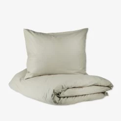 Bettbezug Bio-Baumwolle 220 X 220 Hell Khaki Grün -Heimtextilien Geschäft 401976 35096