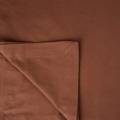 Bettlaken Bio-Baumwolle 150 X 250 Dunkler Rost -Heimtextilien Geschäft 401987 35107