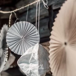 Papierdekoration Recycelt 15 Cm Streifen Dunkelgrau -Heimtextilien Geschäft 401992 34678