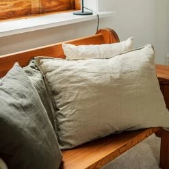 Kissen Leinen 50 X 70 Hell Khaki Grün -Heimtextilien Geschäft 402039 35849