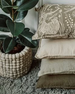 Korb Wolle 30 Cm Natur -Heimtextilien Geschäft 402147 36955