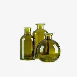 Vase Ableger H 12 Cm Olivgrün -Heimtextilien Geschäft 402154 34818