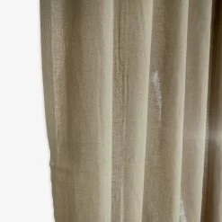 Vorhang Leinen-Mix 145 X 300 Cm 2er-Pack Hell Khaki Grün -Heimtextilien Geschäft 402160 35081