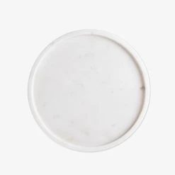 Tablett Marmor Ø 28 Cm Weiß -Heimtextilien Geschäft 402274 35746