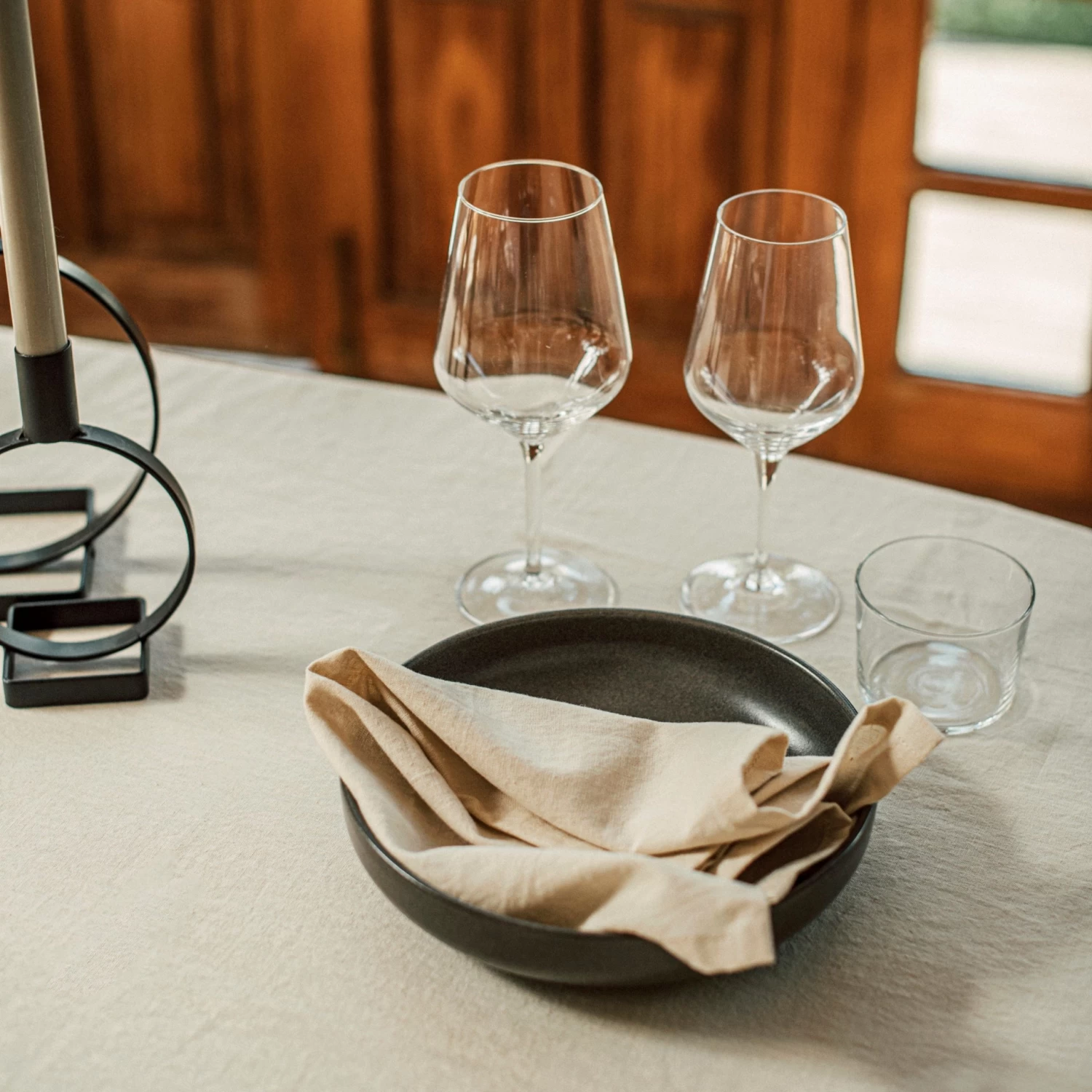 Tischdecke Leinenmix 140 X 200 Cm Hafer 6 Tischdecke Leinenmix 140 X 200 Cm Hafer – Bild 4