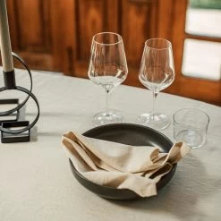 Tischdecke Leinenmix Ø145 Cm Hafer -Heimtextilien Geschäft 402297 35877