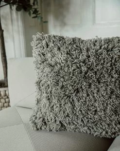 Kissen Shaggy Ungefärbte Wolle 50 X 50 -Heimtextilien Geschäft 402304 36398