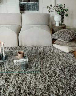 Rug Shaggy Undyed Wool 170x240 -Heimtextilien Geschäft 402305 36402