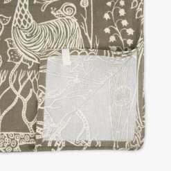 Tischdecke Stig Lindberg 140 X 250 Cm Poème D'Amour Hell Khaki Grün -Heimtextilien Geschäft 402323 35280