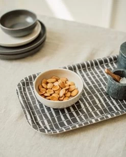 Tablett Stig Lindberg Bambus 43 X 22 Cm Grau -Heimtextilien Geschäft 402338 36512