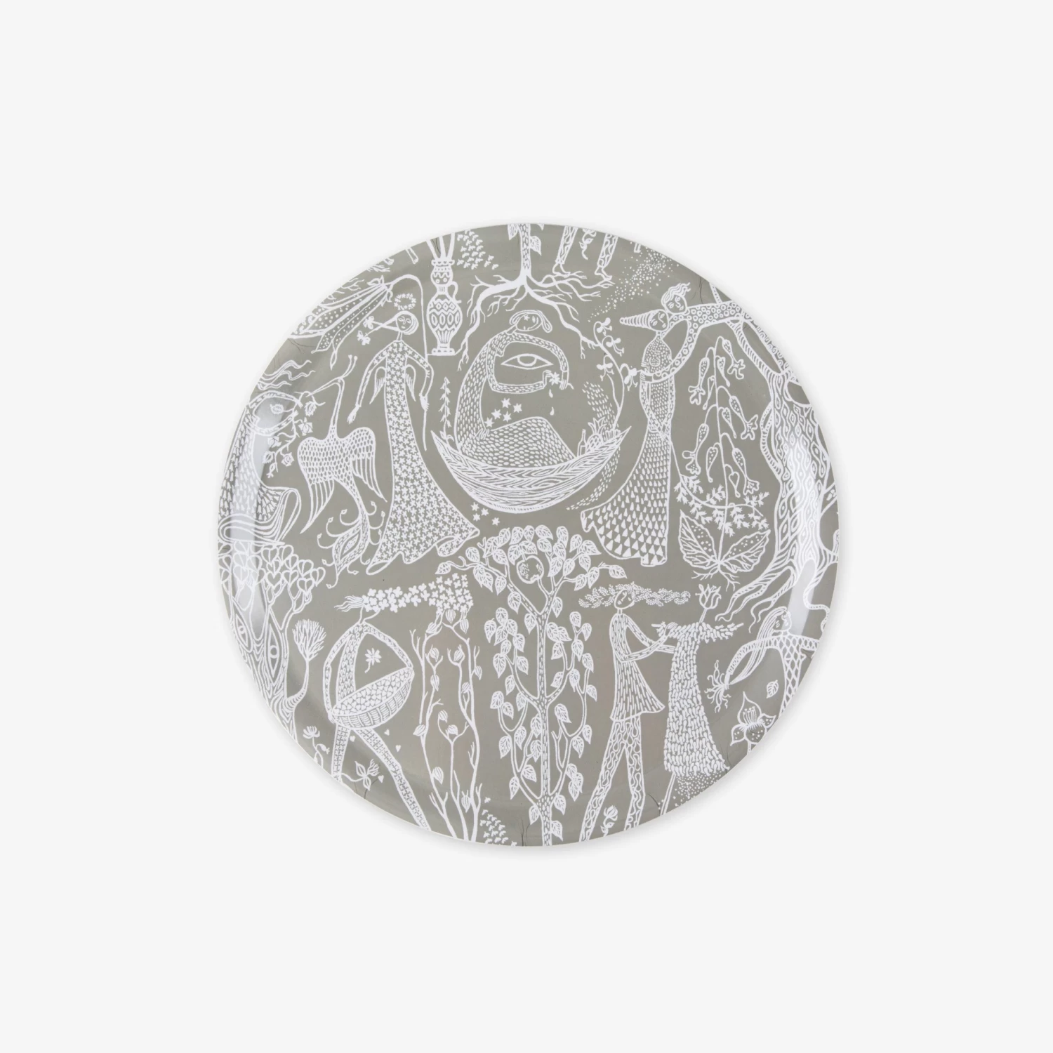 Tablett Stig Lindberg Poème D'Amour Rund Ø 38 Cm Grün 3 Tablett Stig Lindberg Poème D'Amour Rund Ø 38 Cm Grün