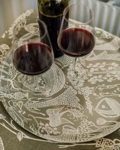 Tablett Stig Lindberg Poème D'Amour Rund Ø 38 Cm Grün 7 Tablett Stig Lindberg Poème D'Amour Rund Ø 38 Cm Grün -Heimtextilien Geschäft 402341 36513