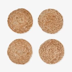 Glasuntersetzer Jute 4er-Pack