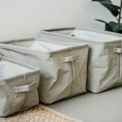 Korb Faltbar Groß Beige -Heimtextilien Geschäft 402366 35535