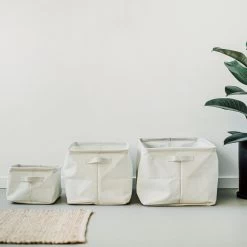 Foldable Basket Small Creme -Heimtextilien Geschäft 402367 35536