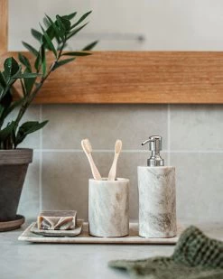 Tablett Marmor Beige -Heimtextilien Geschäft 402534 37829