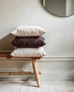 Cushion Linen Mix 50x50 Dark Brown 12 Cushion Linen Mix 50x50 Dark Brown -Heimtextilien Geschäft 402546 37604